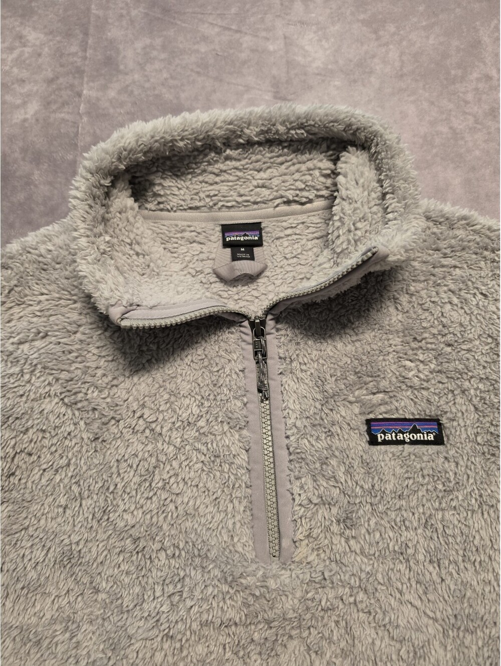 Patagonia Women's Medium Quarter Zip Los Gatos Gray Fleece Sweater. Super Soft. - Picture 3 of 8